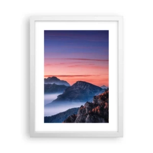 Plakat i hvid ramme - Over dalene - 30x40 cm