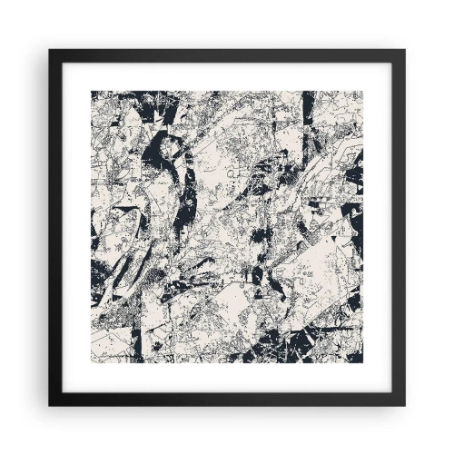 Plakat i sort ramme - Modsætningernes gennemtrængning - 40x40 cm