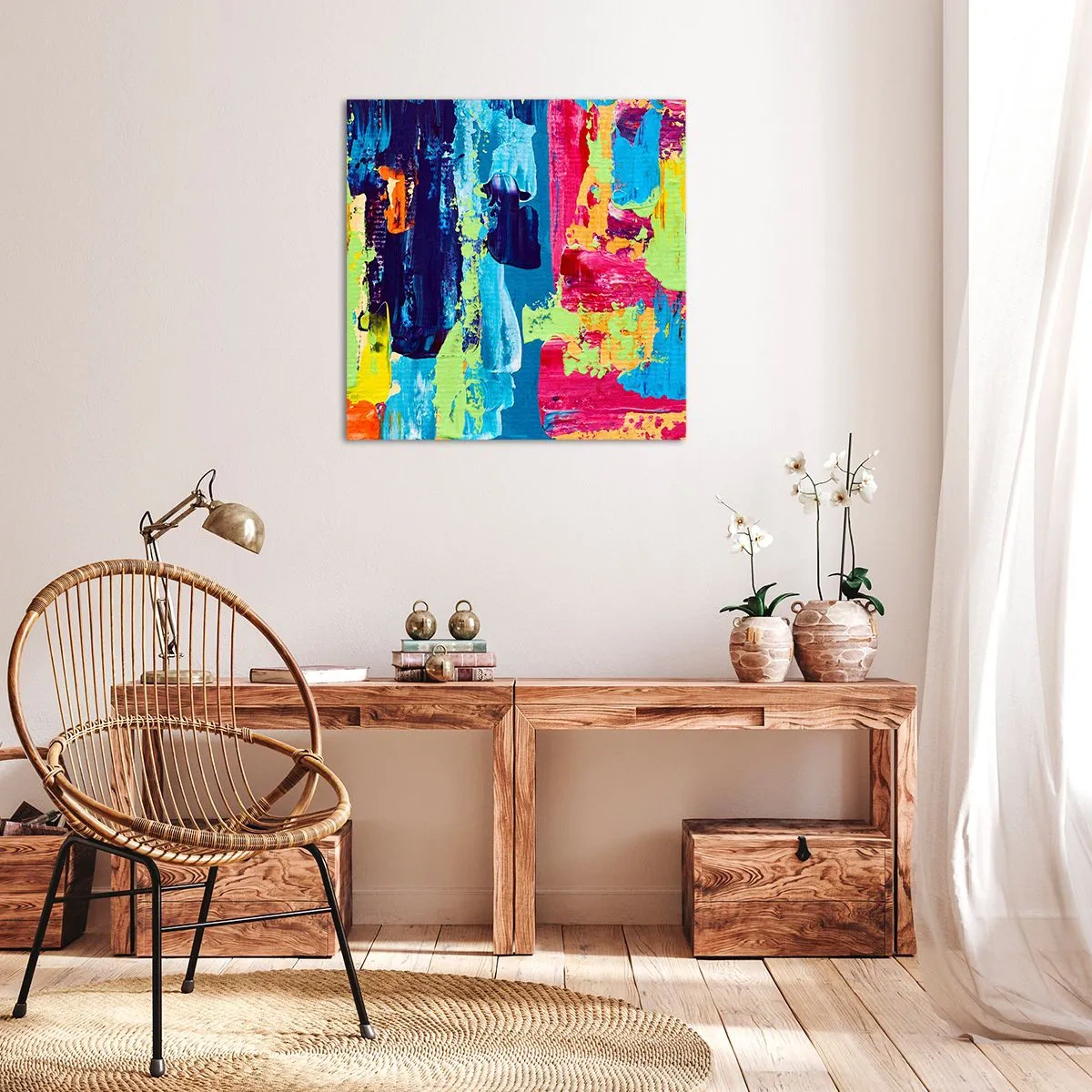 Lærredstryk - Billede på lærred - Livet er smukt! - 30x30 cm