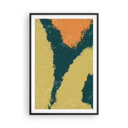 Plakat i sort ramme - Abstraktion - i slowmotion - 61x91 cm