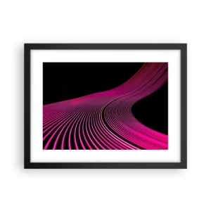 Plakat i sort ramme - En allé af lys - 40x30 cm