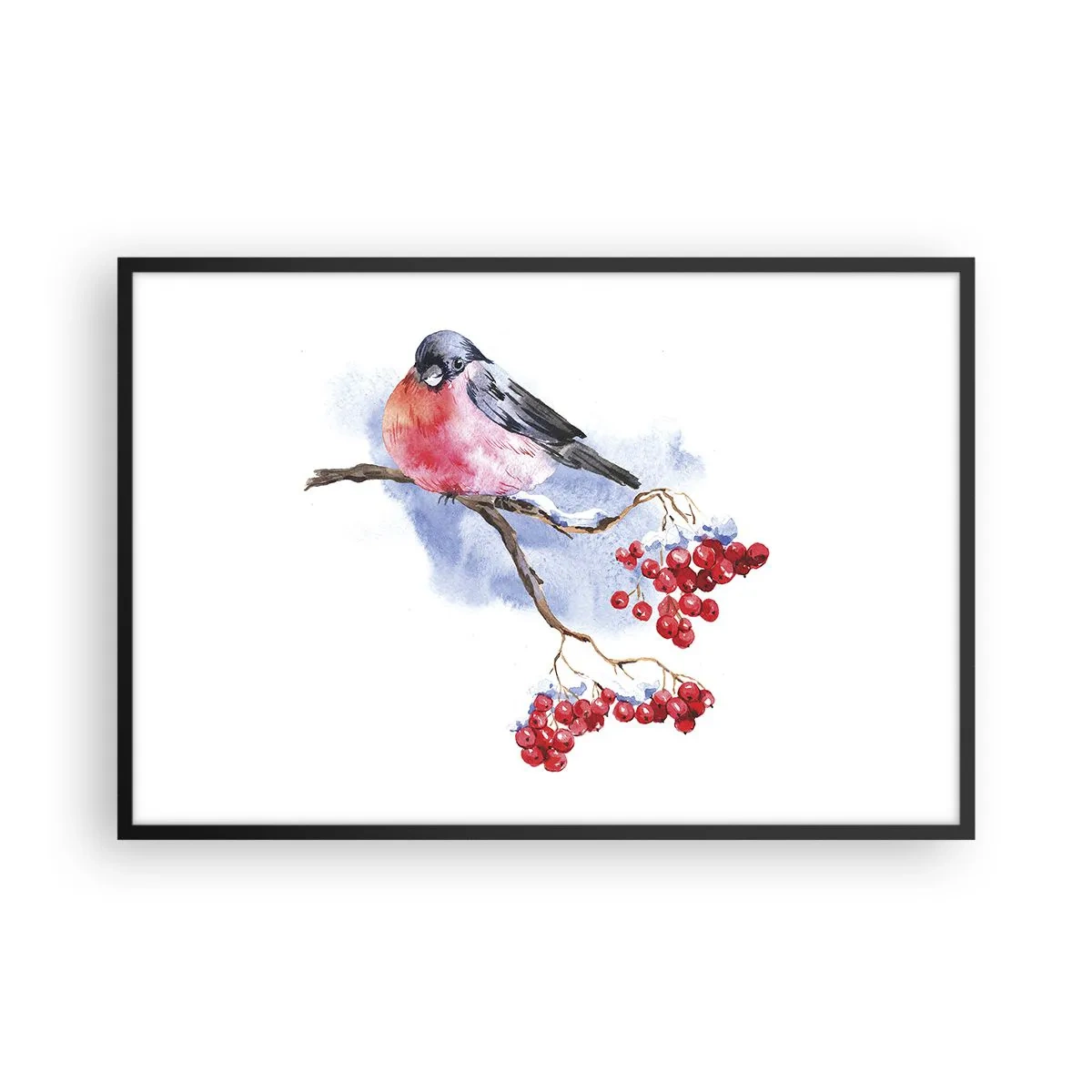 Plakat i sort ramme - Vinter i farver - 91x61 cm
