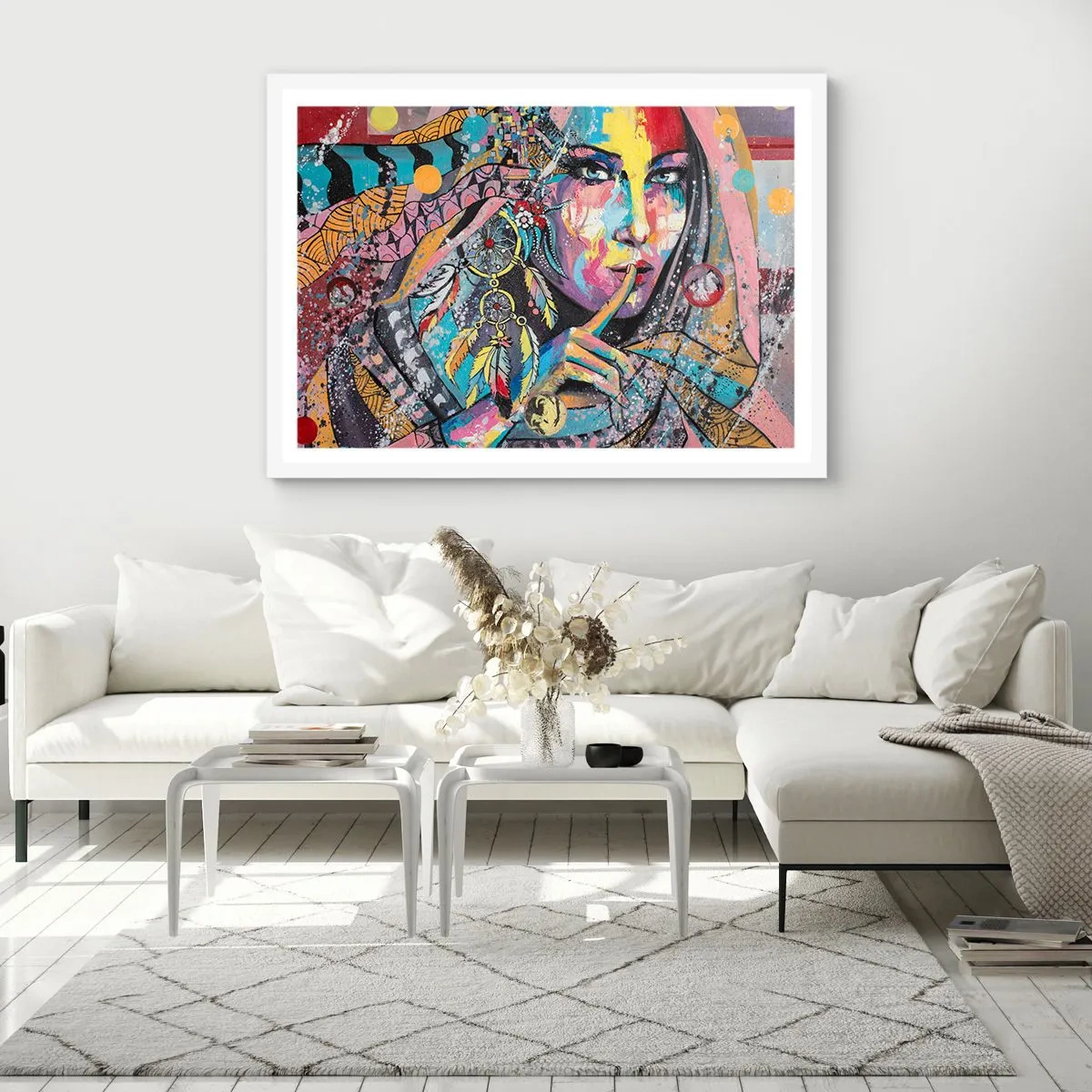 Plakat i hvid ramme - Vær tavs, indtil du forstår - 50x40 cm