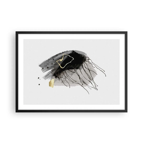 Plakat i sort ramme - I sort og guld - 70x50 cm