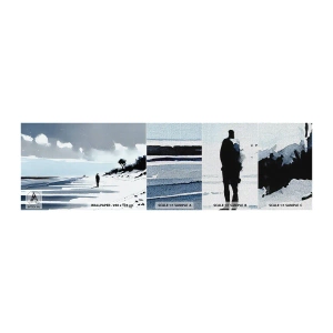 Prøve Fototapet Premium Canvas - Alene - Landskab, Strand, Stykke - 100x30 cm