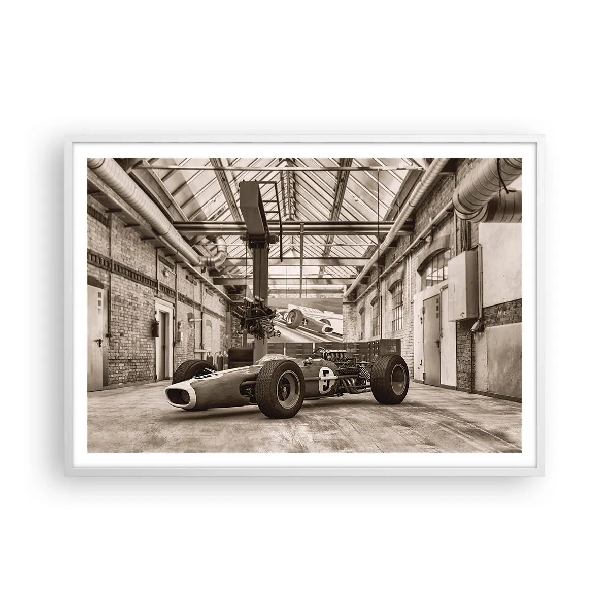 Plakat i hvid ramme - Vinderens hvile - 100x70 cm