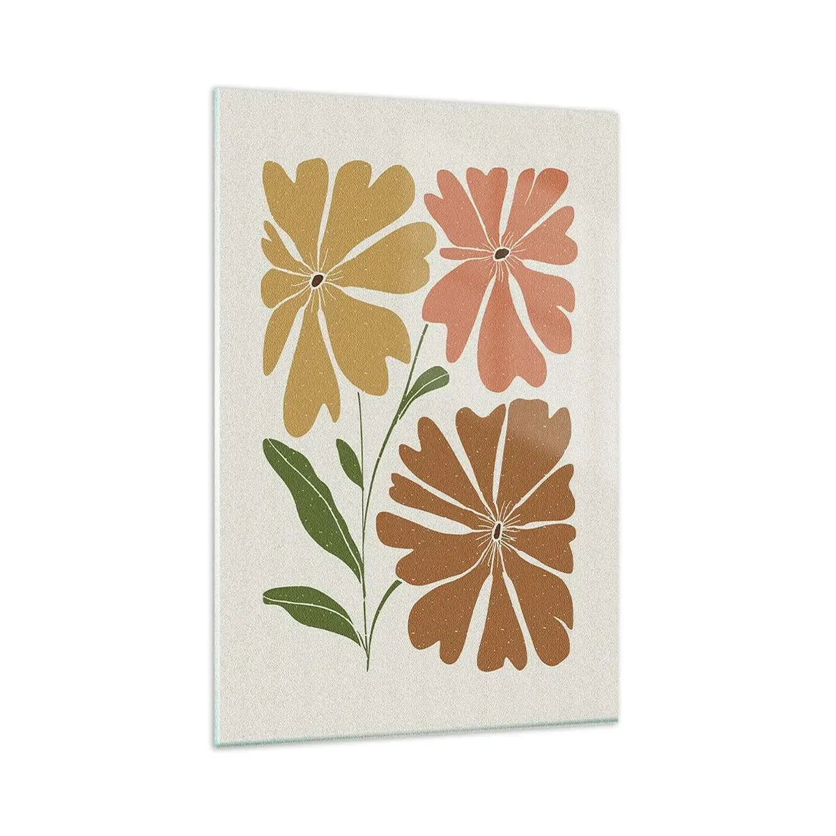 Billede på glas - Natur og geometri - 80x120 cm