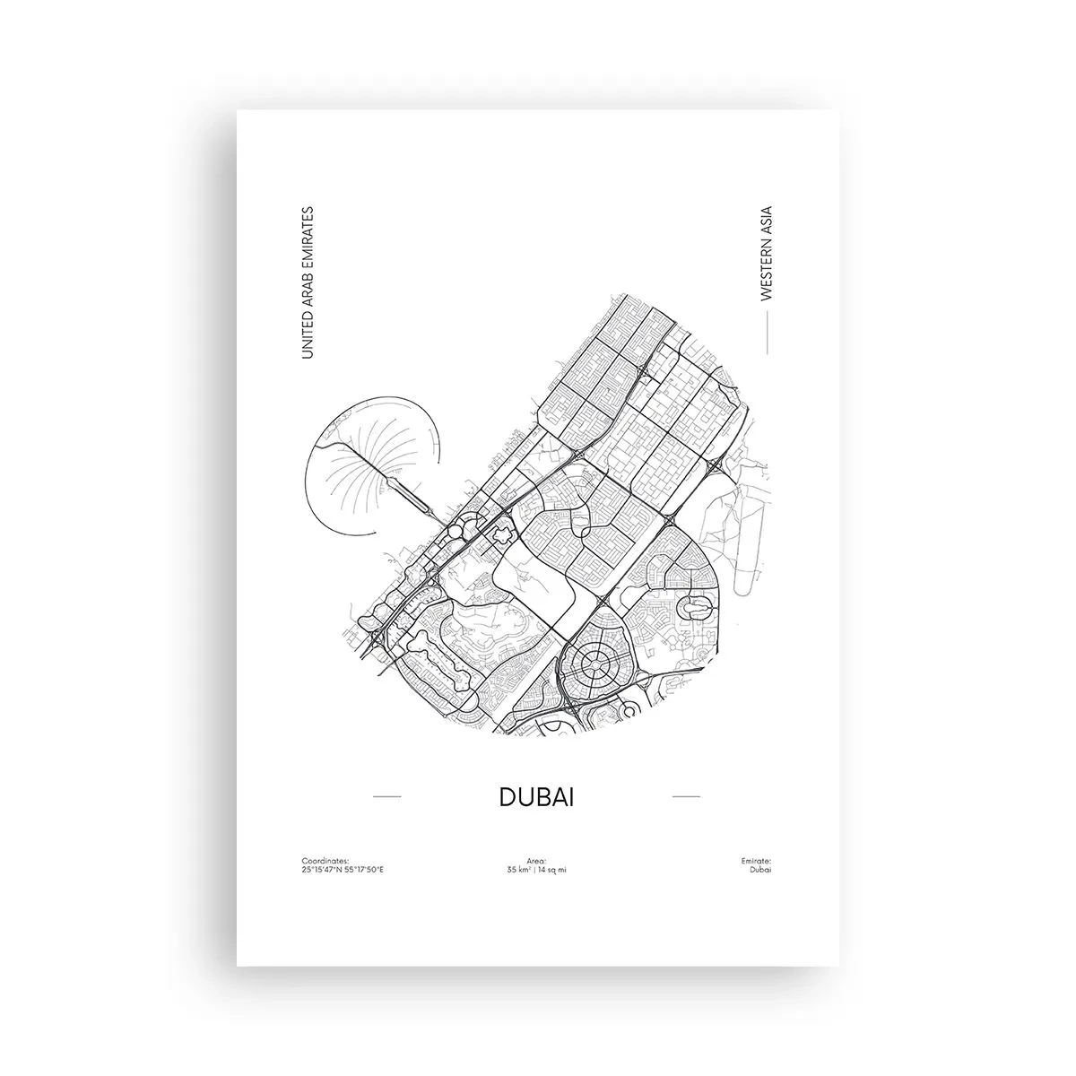 Plakat - Dubais anatomi - 70x100 cm