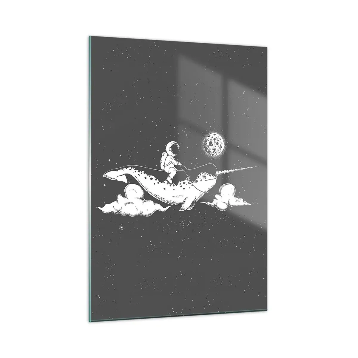 Billede på glas - Rumrytter - 50x70 cm