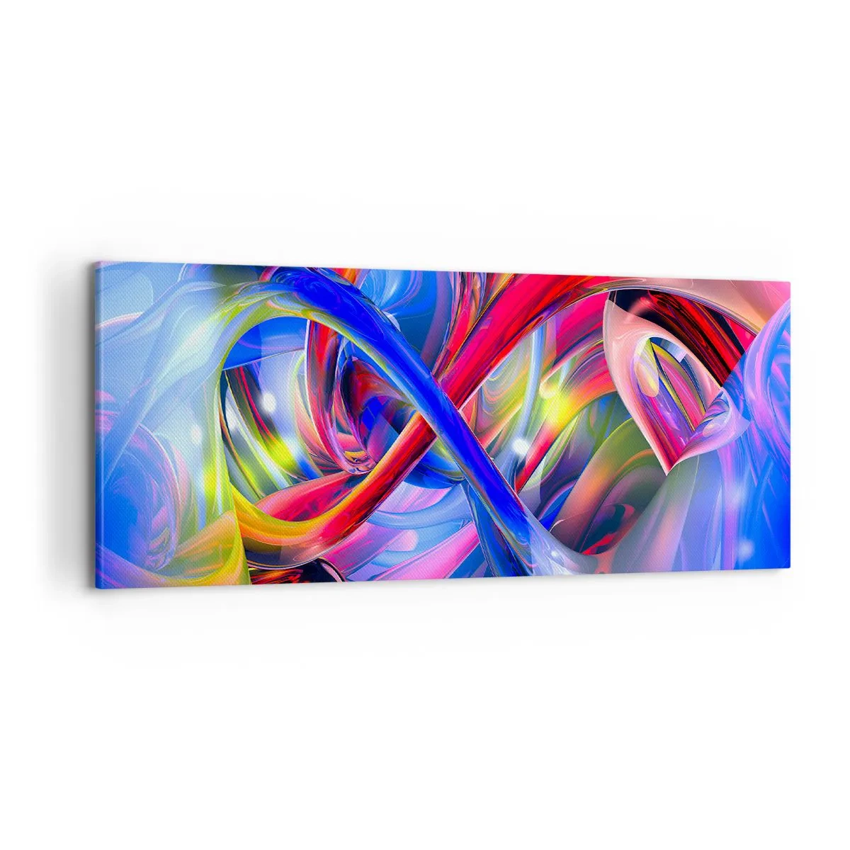 Lærredstryk - Billede på lærred - En dans af farver - 100x40 cm