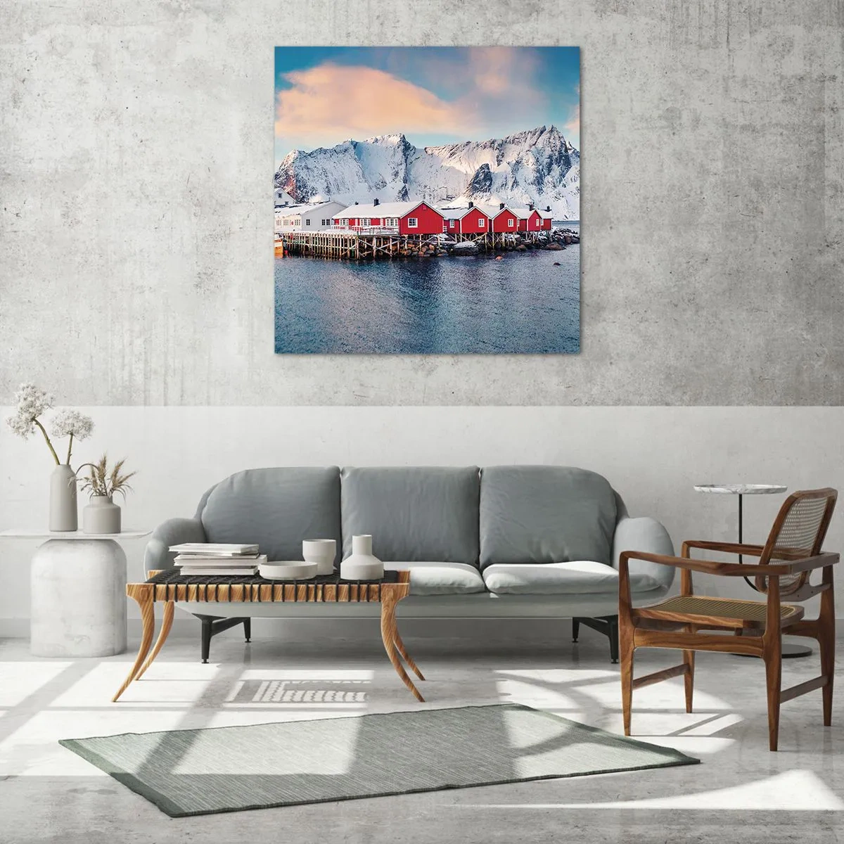 Billede på glas - Nordlig tilbagetrækning - 40x40 cm