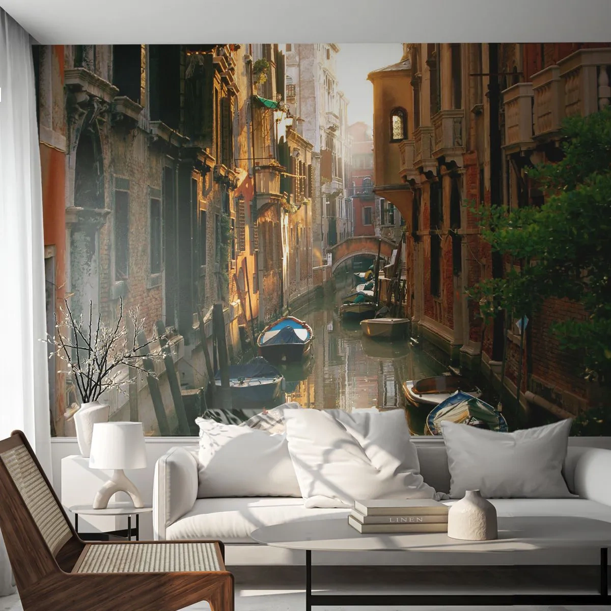 Fototapet Premium Sand - I en venetiansk baggyde - Landskab, Arkitektur, Venedig - 100x70 cm