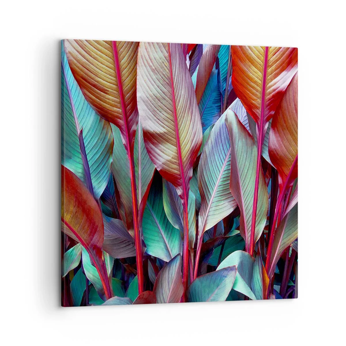 Lærredstryk - Billede på lærred - Farverigt krat - 50x50 cm