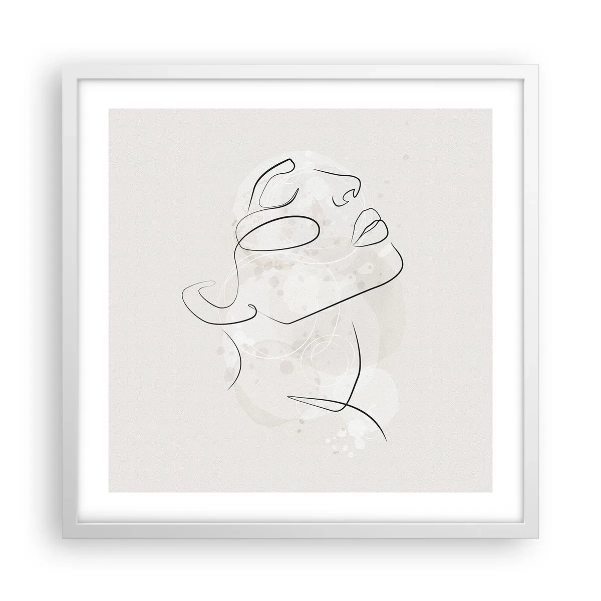 Plakat i hvid ramme - Skitse af drømmen - 50x50 cm