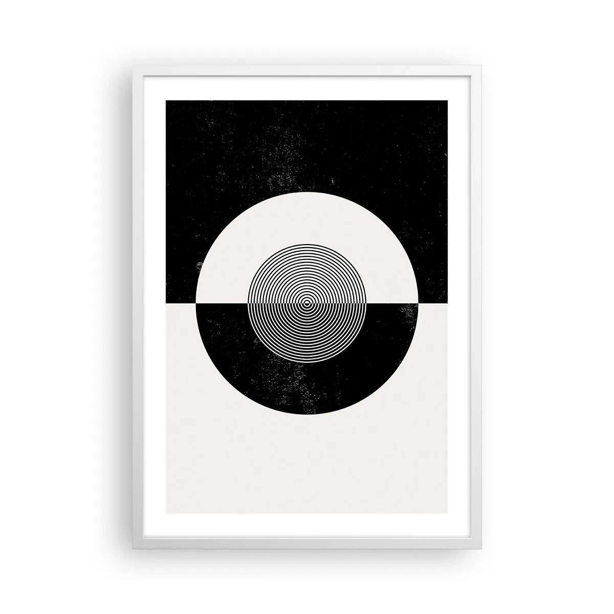 Plakat i hvid ramme - Harmoni i sort og hvidt - 50x70 cm