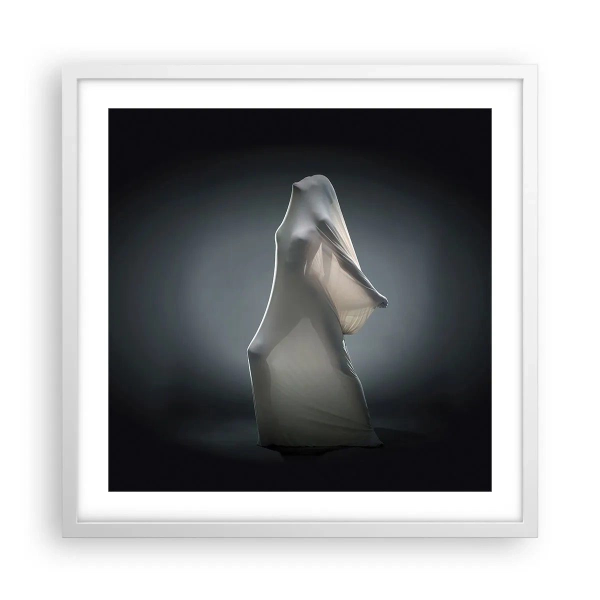 Plakat i hvid ramme - Skjulte begær - 50x50 cm