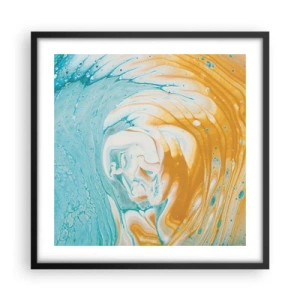Plakat i sort ramme - Pastel hvirvel - 50x50 cm
