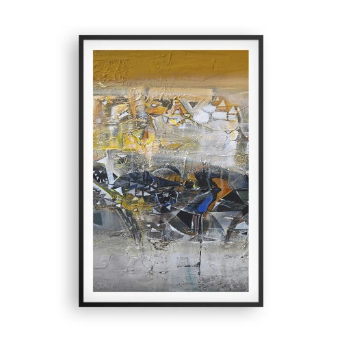 Plakat i sort ramme - Alt vil falde på plads - 61x91 cm