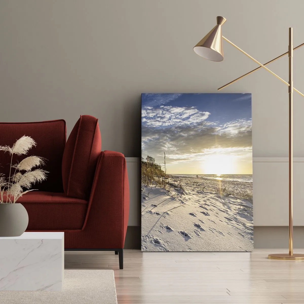 Lærredstryk - Billede på lærred - Indbydelse til en vandretur - 50x70 cm