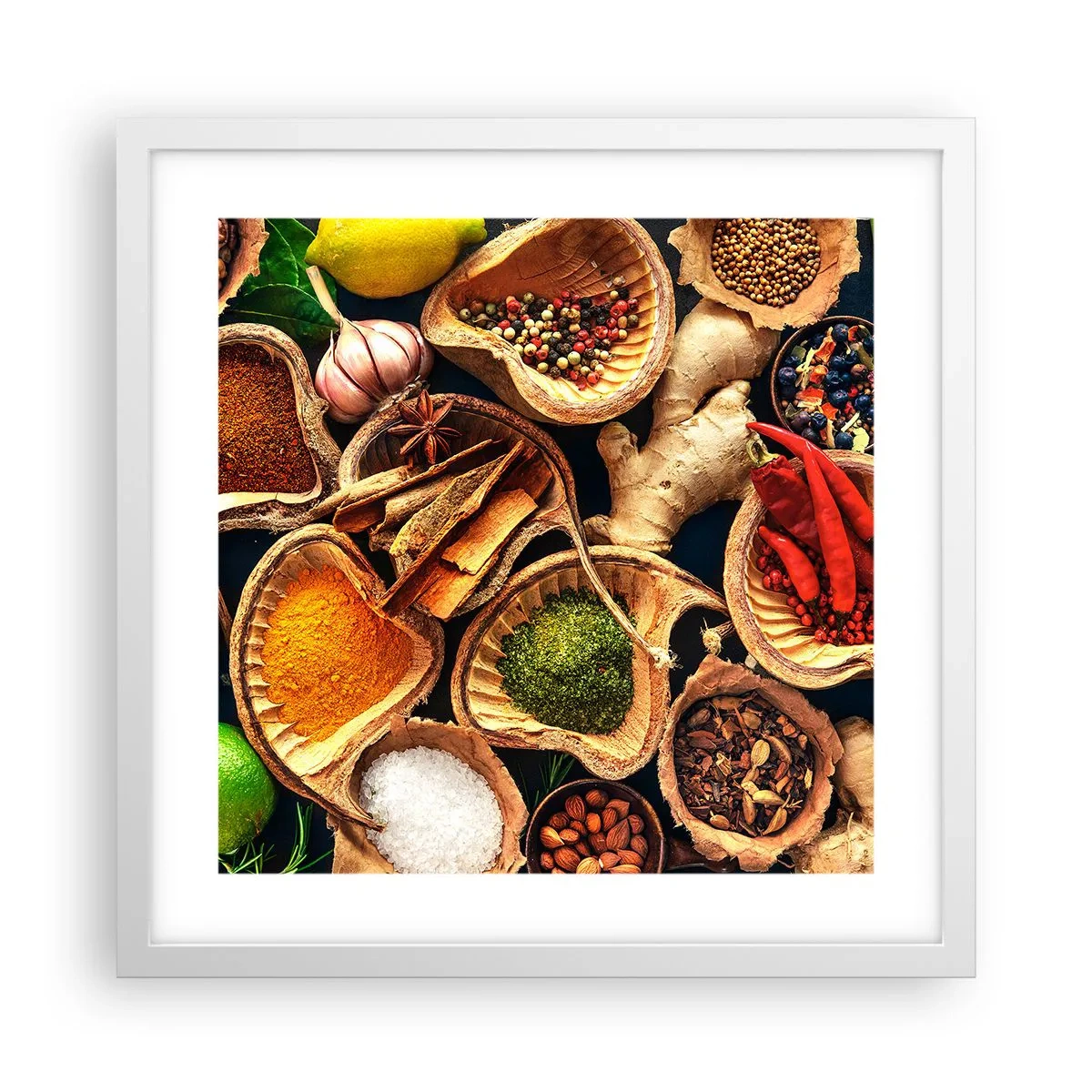 Plakat i hvid ramme - Tag, hvad du vil have - 40x40 cm