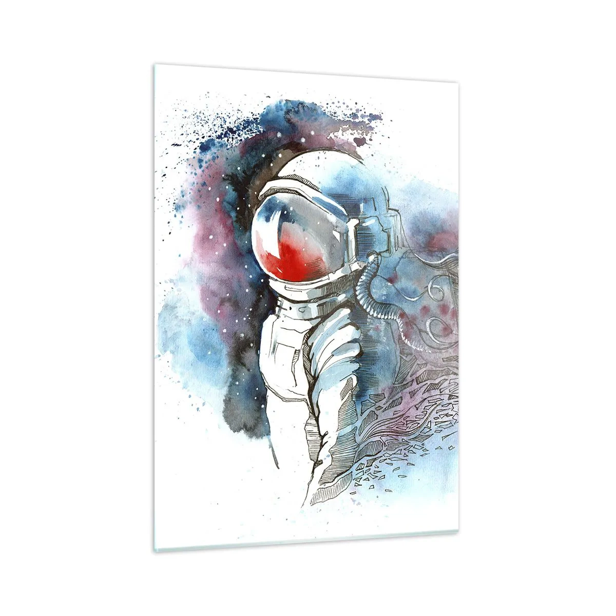 Billede på glas - Alene med kosmos - 50x70 cm