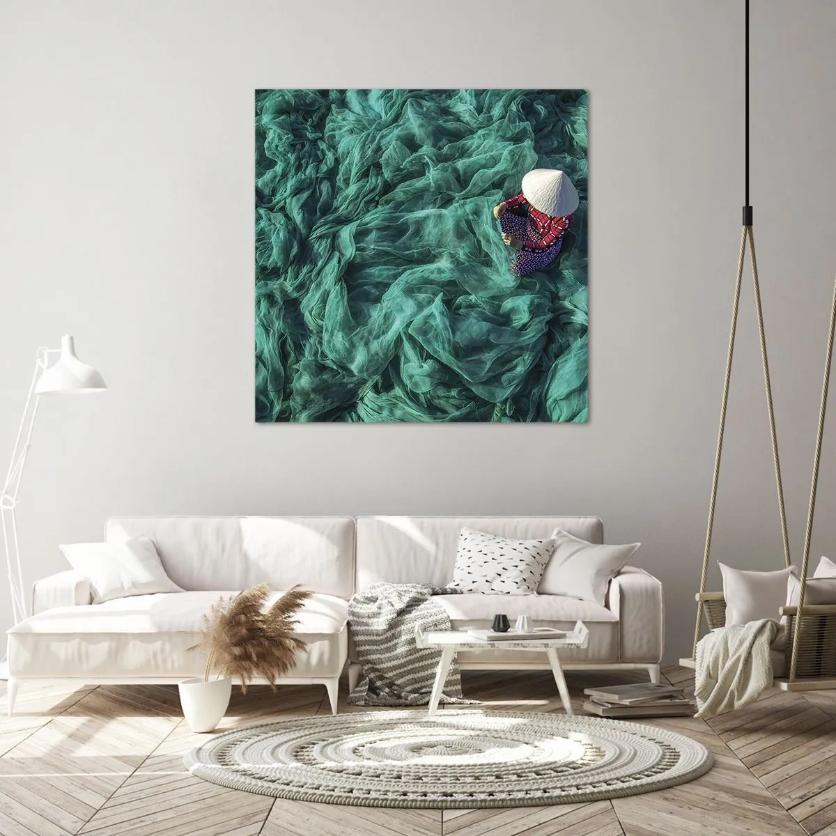 Lærredstryk - Billede på lærred - I et hav af lys - 30x30 cm