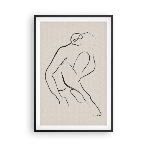 Plakat i sort ramme - Intim skitse - 61x91 cm