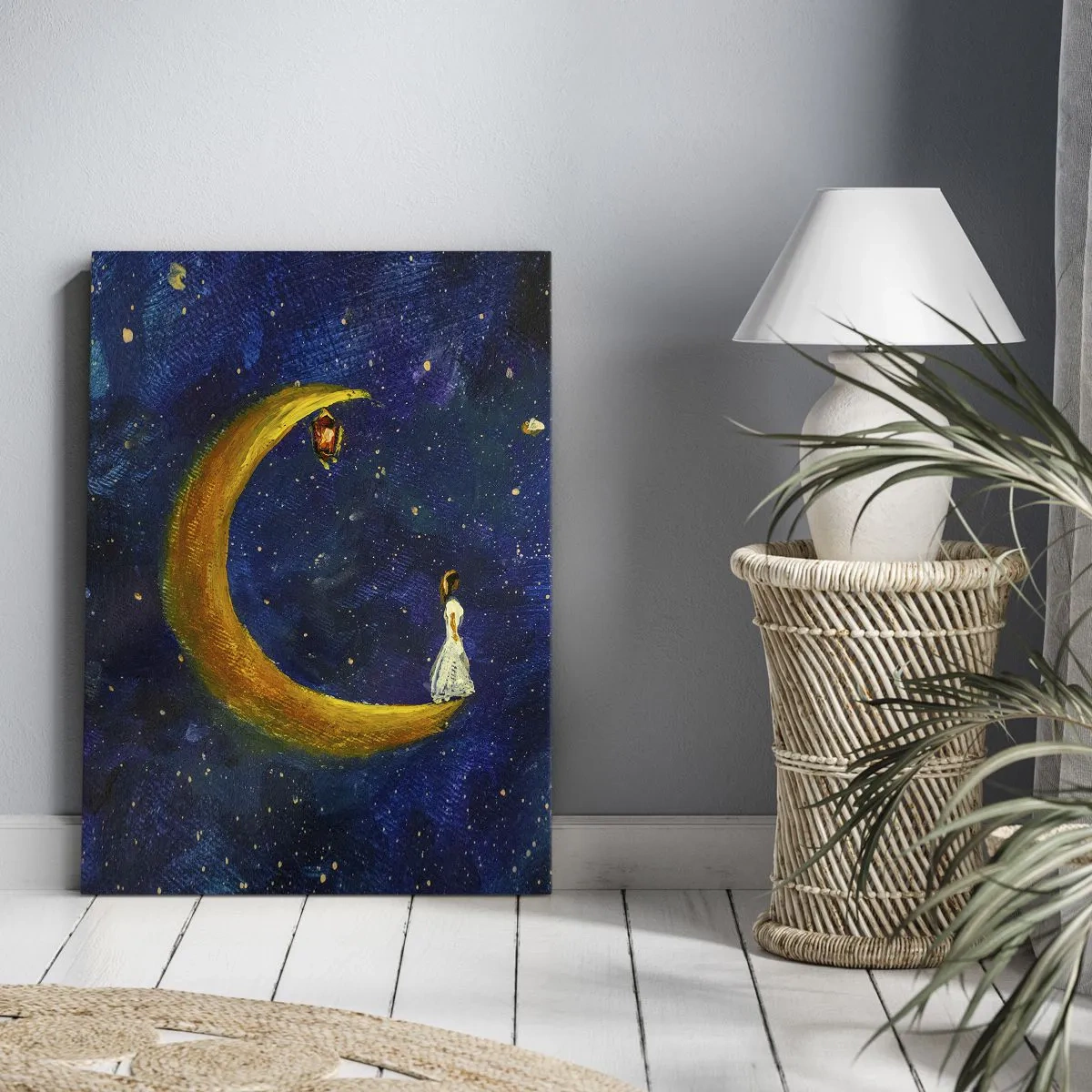 Lærredstryk - Billede på lærred - Kald på verden - 50x70 cm