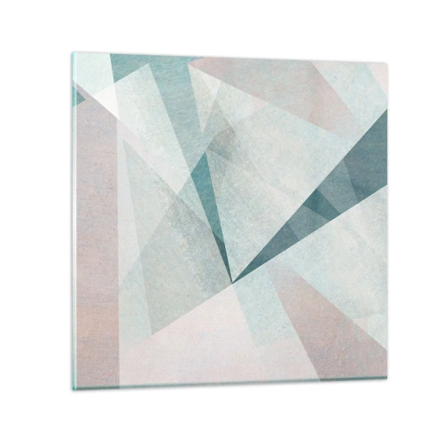 Billede på glas - Rolig og alligevel dynamisk - 40x40 cm