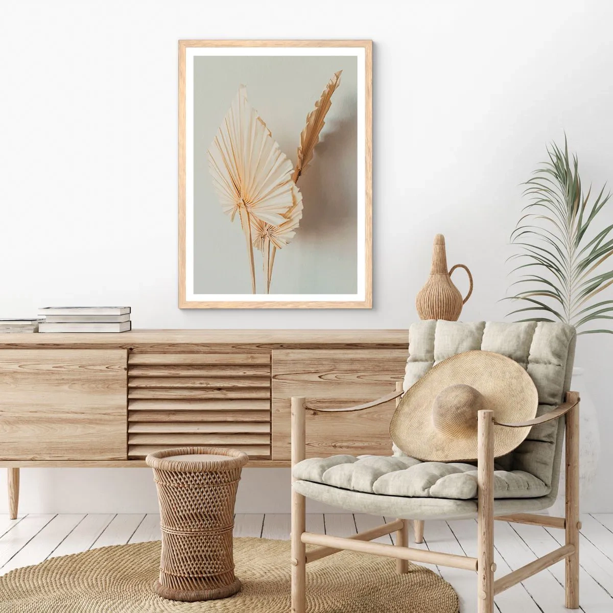 Plakat i ramme af lyst egetræ - Når du har brug for trøst - 61x91 cm