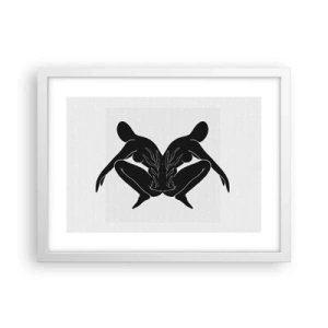 Plakat i hvid ramme - En delt sjæl - 40x30 cm