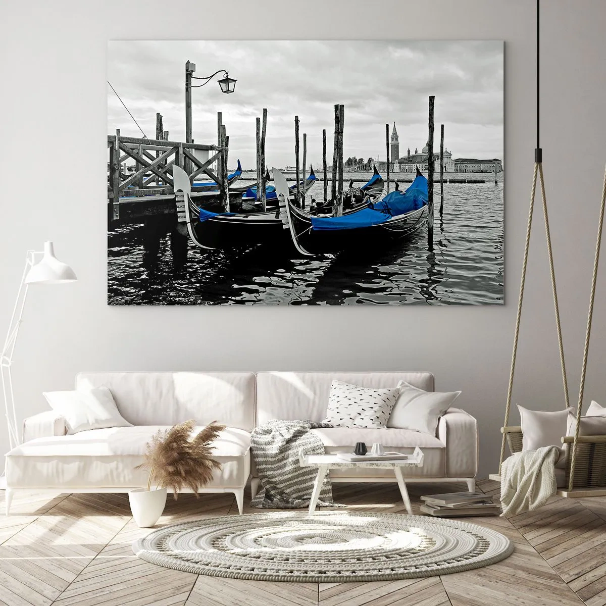 Billede på glas - Eftertænksomt Venedig - 120x80 cm