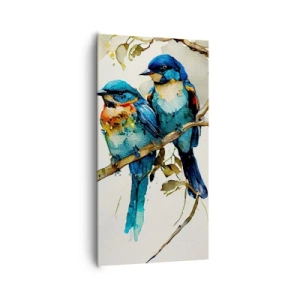 Lærredstryk - Billede på lærred - Er han fornærmet? - 65x120 cm