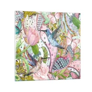 Billede på glas - Forviklet i vinstokkene - 30x30 cm