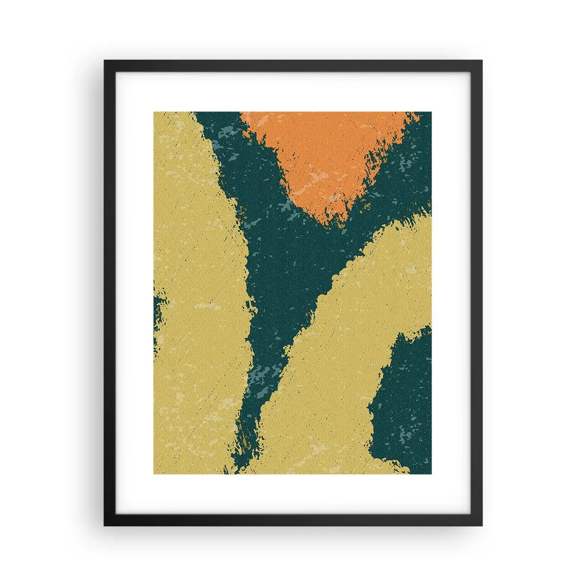 Plakat i sort ramme - Abstraktion - i slowmotion - 40x50 cm
