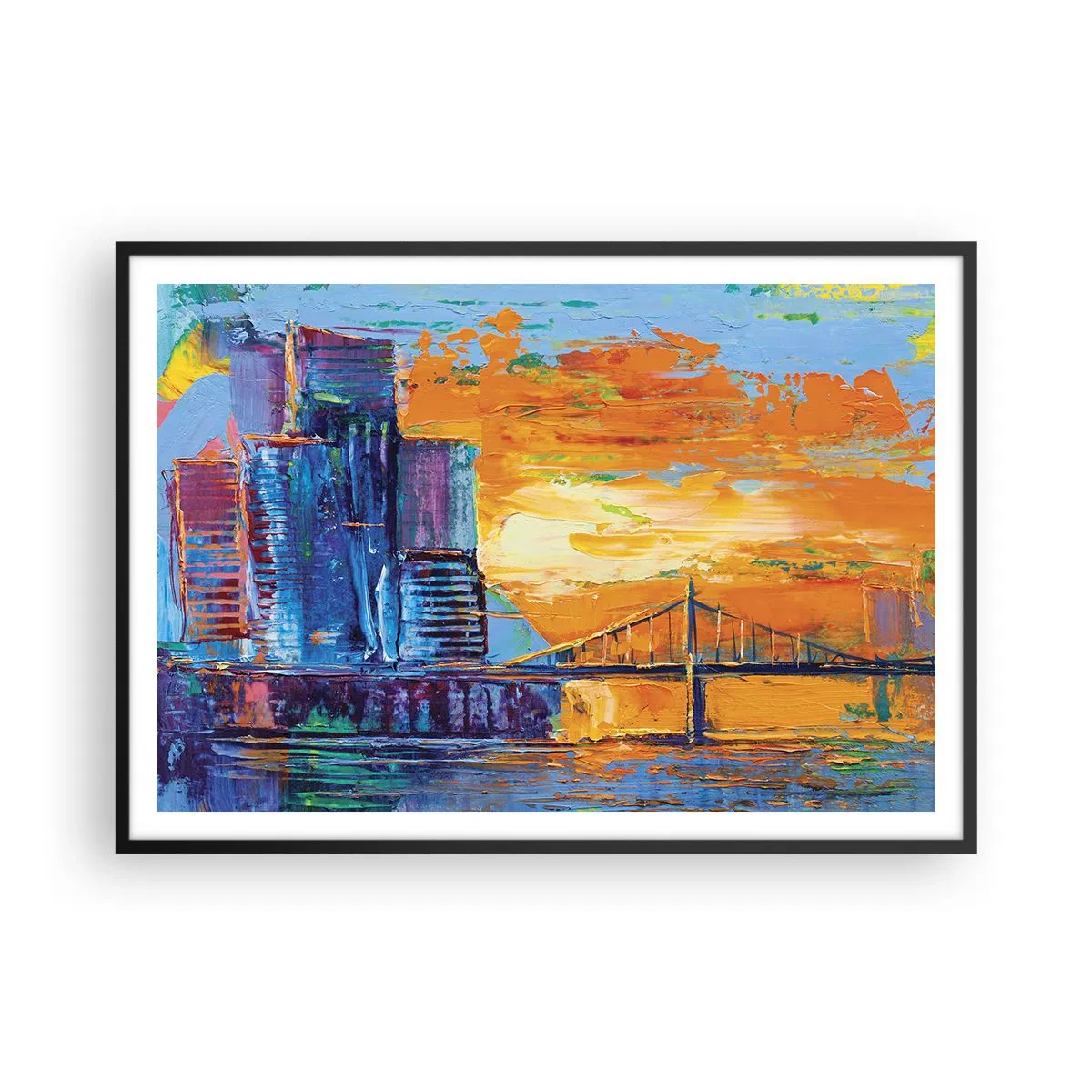 Plakat i sort ramme - Kultur og natur - 100x70 cm