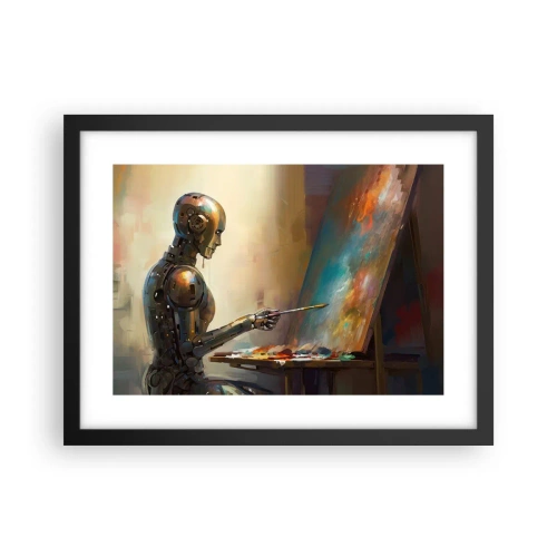Plakat i sort ramme - Fremtidens kunst - 40x30 cm