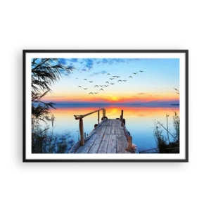 Plakat i sort ramme - Tid til at tage tilbage... - 91x61 cm