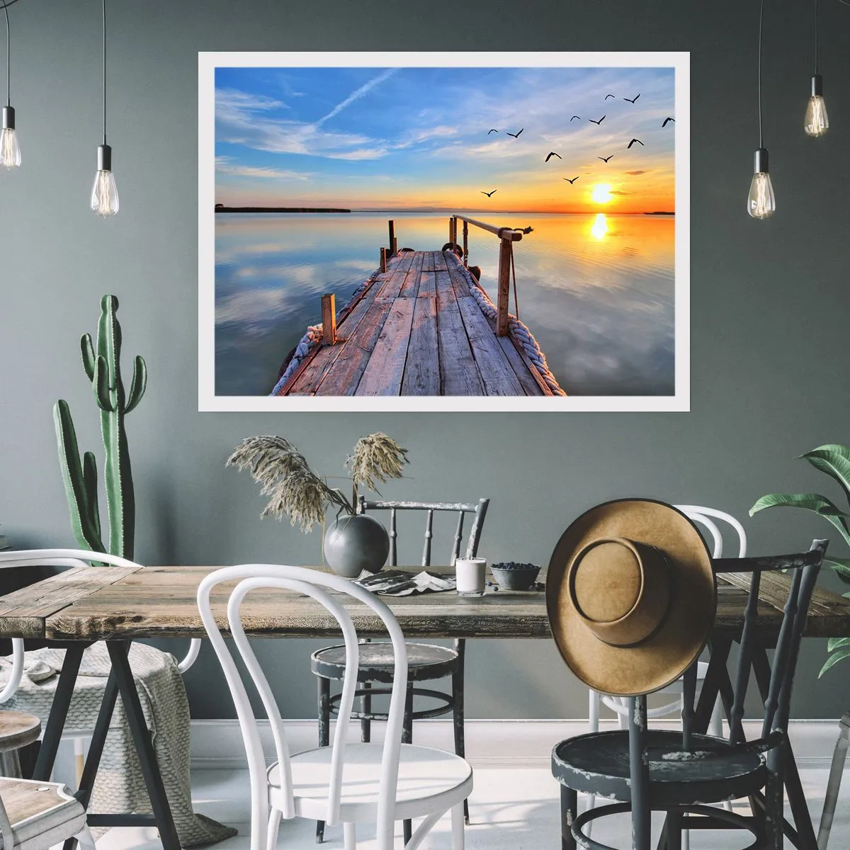 Plakat - Går fremad mod solen - 91x61 cm