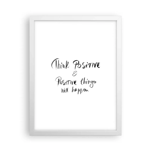 Plakat i hvid ramme - Hvordan skal man leve? - 30x40 cm