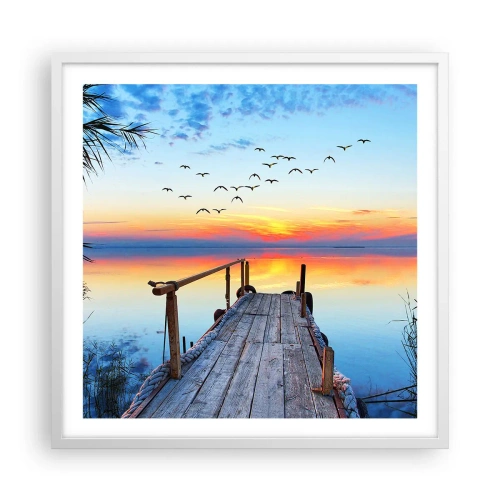 Plakat i hvid ramme - Tid til at tage tilbage... - 60x60 cm