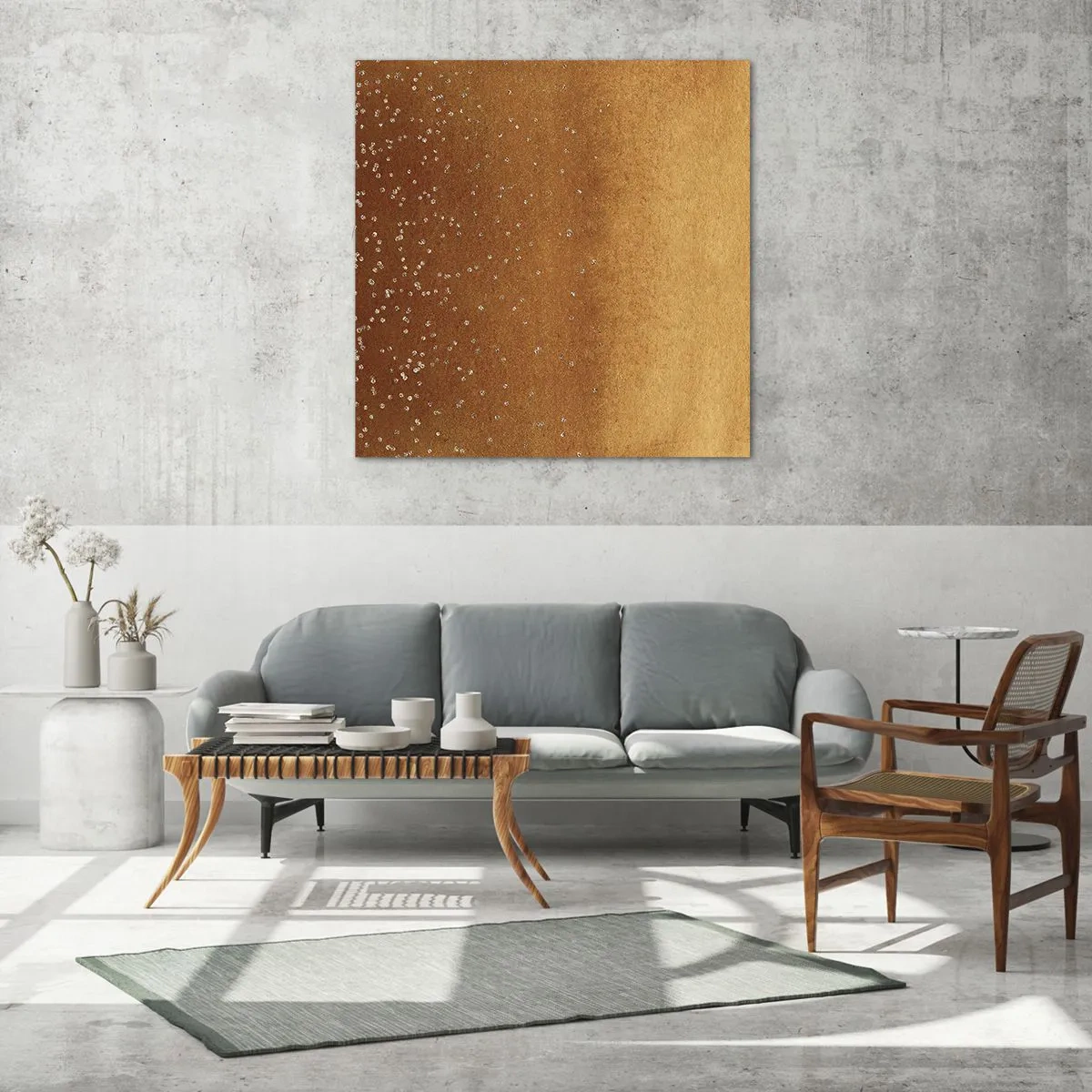 Billede på glas - Lysets fødsel - 70x70 cm