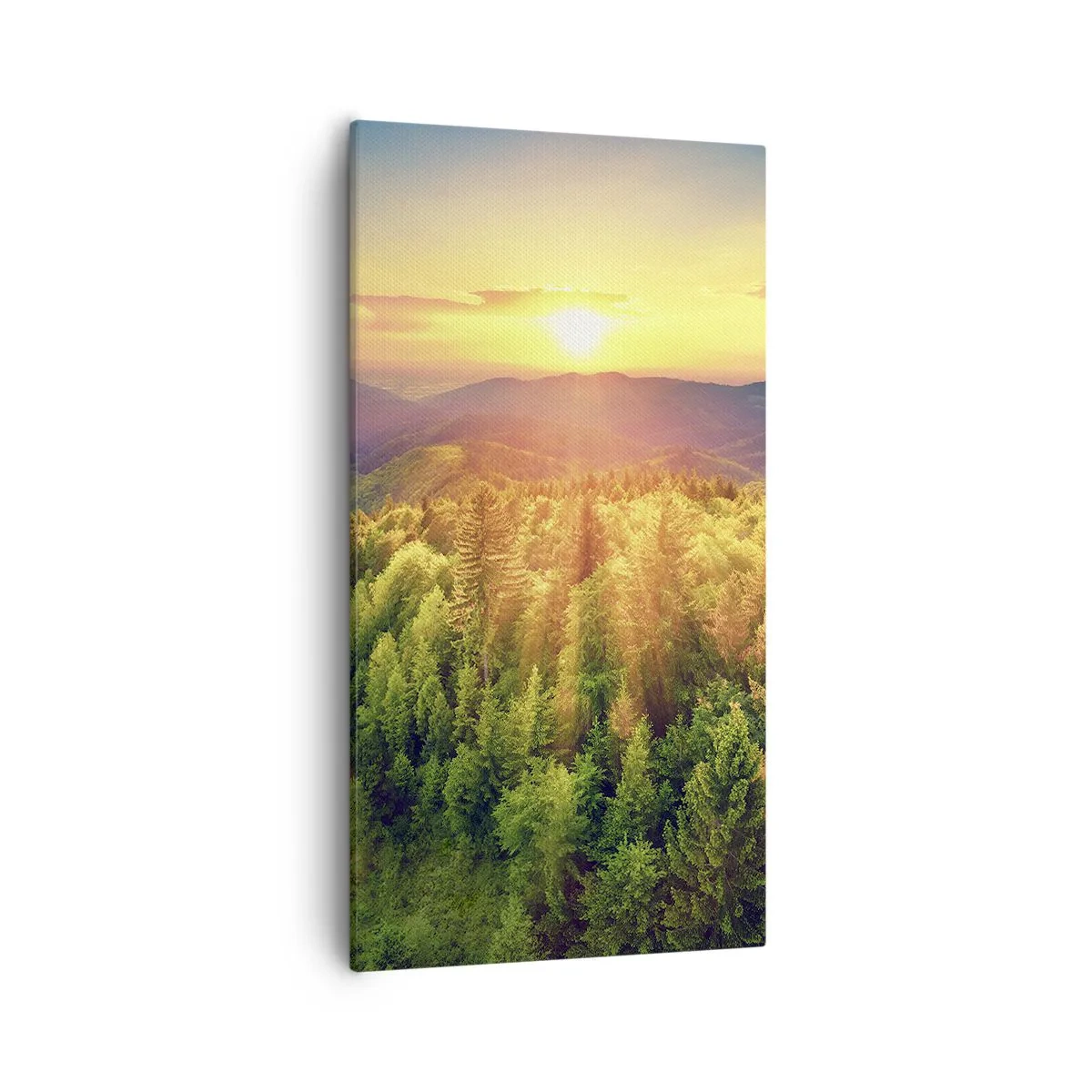 Lærredstryk - Billede på lærred - Toppe og bjergtoppe - 55x100 cm