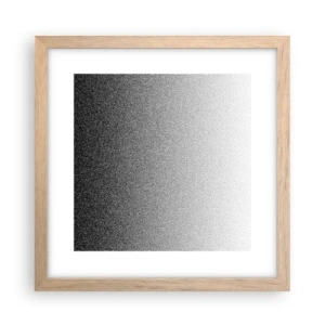 Plakat i ramme af lyst egetræ - På vej mod lyset - 30x30 cm