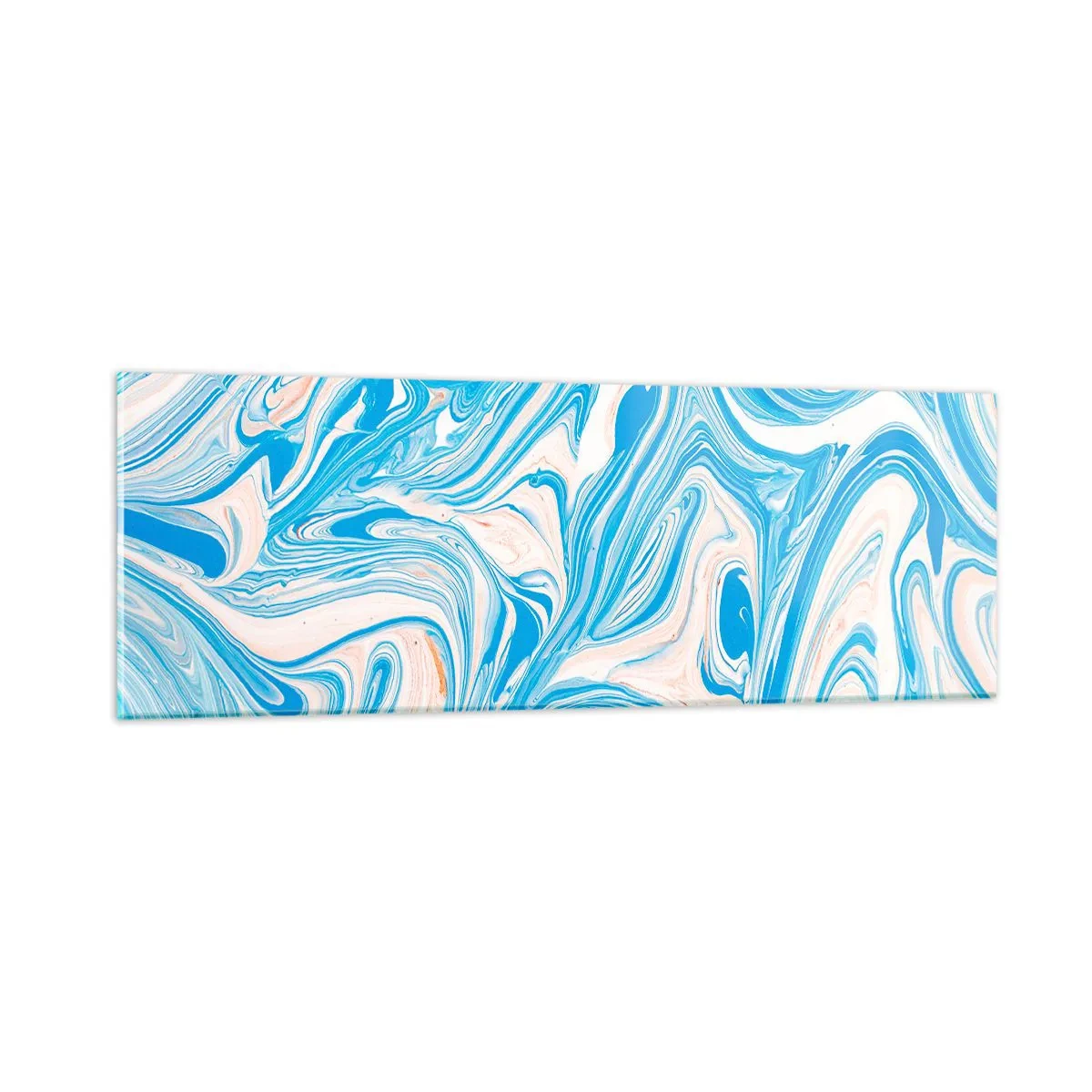 Billede på glas - Marsk i turkis - 90x30 cm