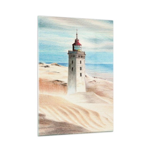 Billede på glas - Altid med blikket rettet mod havet - 50x70 cm