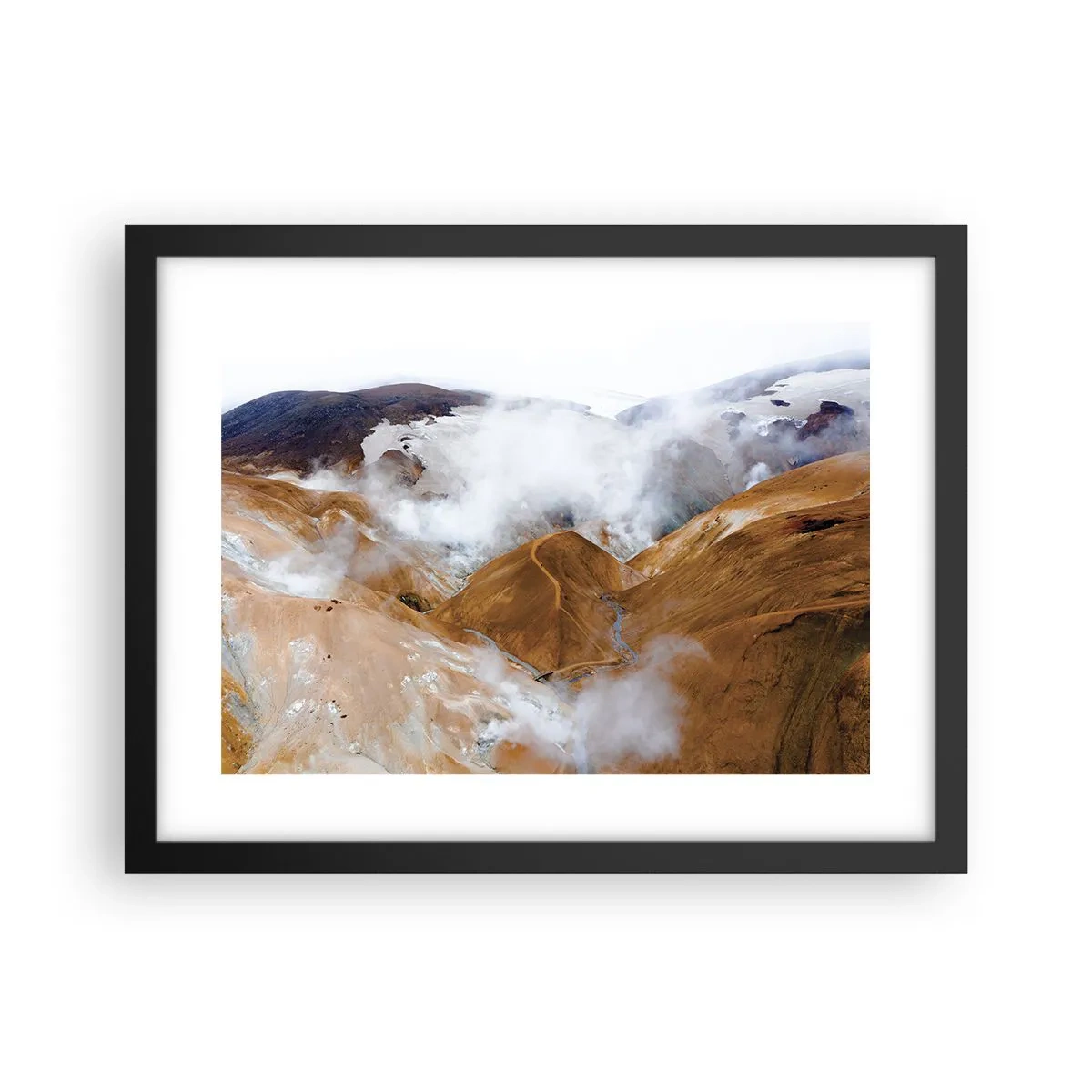 Plakat i sort ramme - Den rå skønhed i Island - 40x30 cm