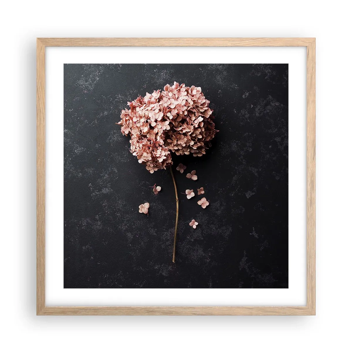 Plakat i ramme af lyst egetræ - Et virkelig romantisk tegn - 50x50 cm