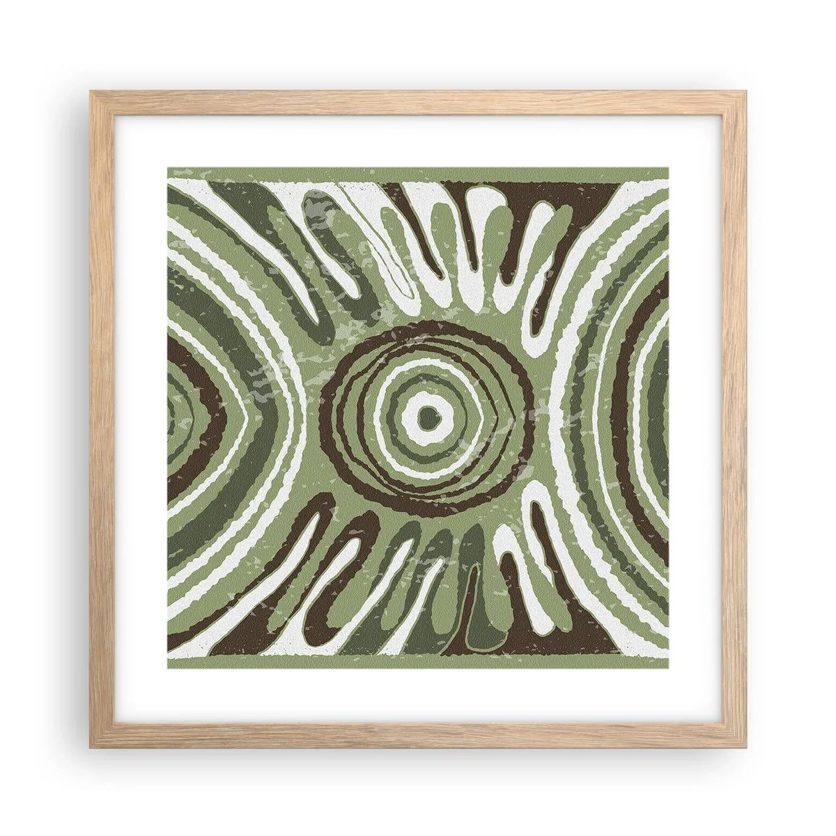 Plakat i ramme af lyst egetræ - Eksplosion af følelser - 40x40 cm