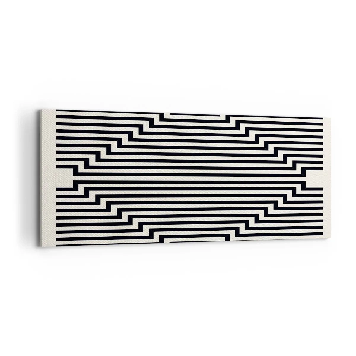 Lærredstryk - Billede på lærred - Geometrisk illusion - 120x50 cm